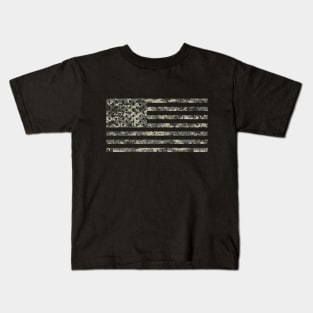 US Flag - Urban Camo Kids T-Shirt